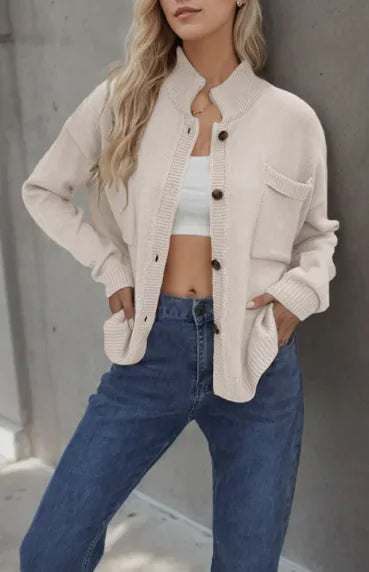 Cozy Knit Button Up