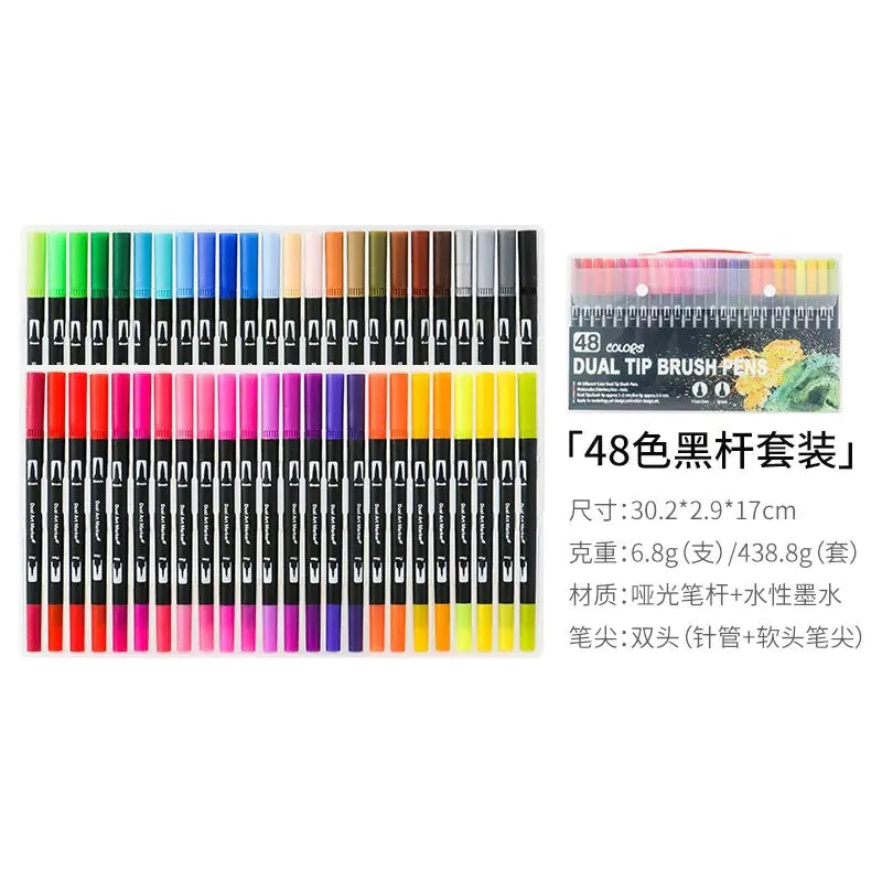 Amazon Dual-Head Watercolor Markers 24 Colors Set