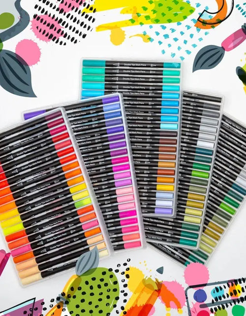 Load image into Gallery viewer, Amazon Dual-Head Watercolor Markers 24 Colors Set
