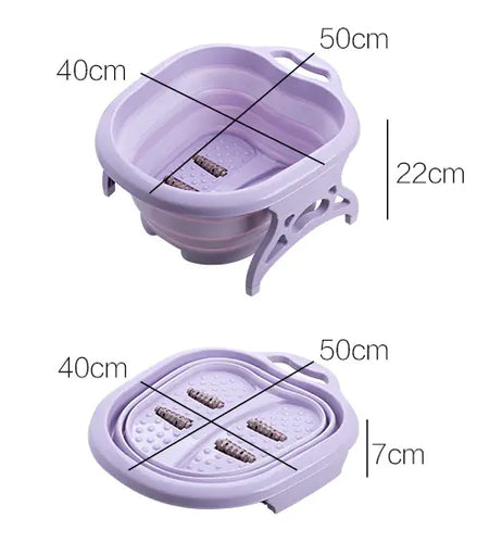 Folding Foot Soaking Basin with Massage Function
