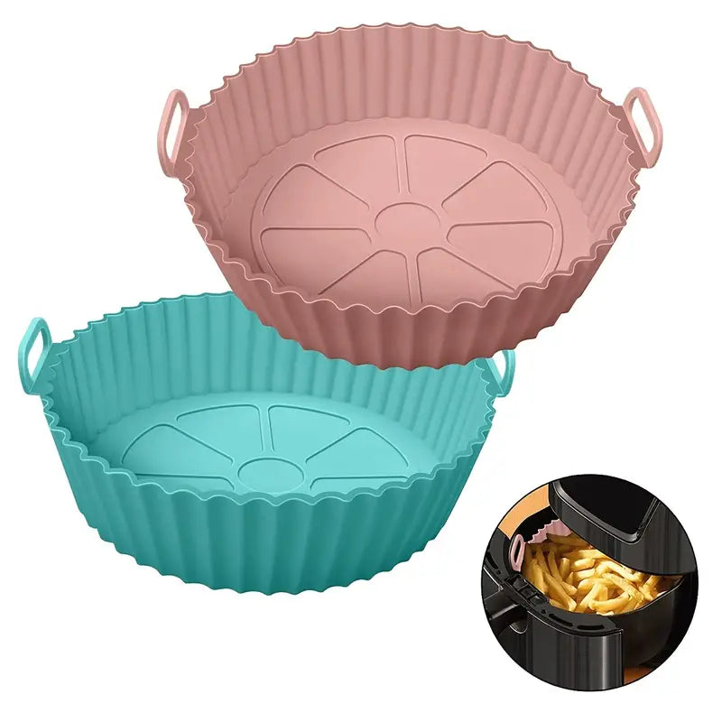 2pcs Reusable Silicone Cushions for Air Fryer & Oven