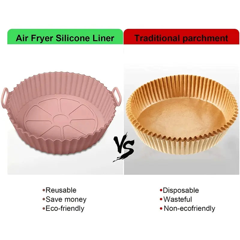 2pcs Reusable Silicone Cushions for Air Fryer & Oven