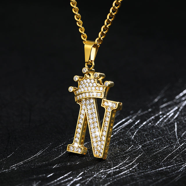 Zircon Alphabet Necklace