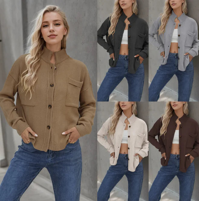 Cozy Knit Button Up