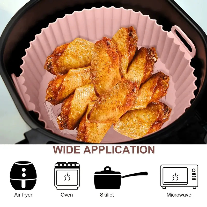 2pcs Reusable Silicone Cushions for Air Fryer & Oven