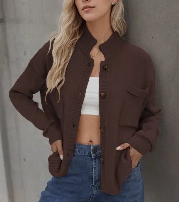 Cozy Knit Button Up